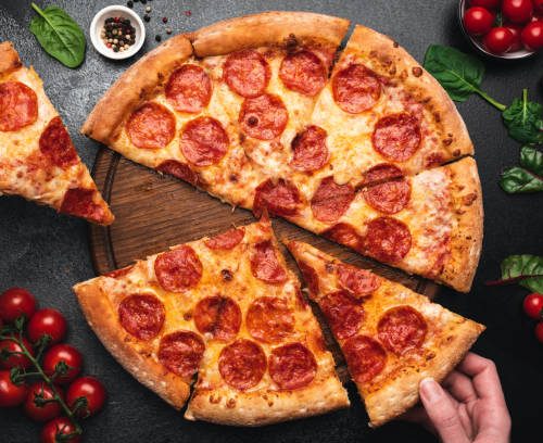 Authentic Italian-Style Pepperoni Pizza