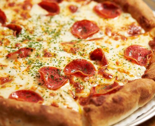 Thick-Crust Pepperoni Pizza with Herbed Cheese